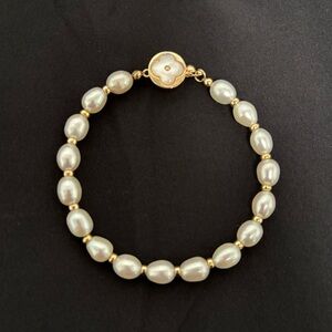 Genuine Pearl and 14k gold filled beads Bracelet